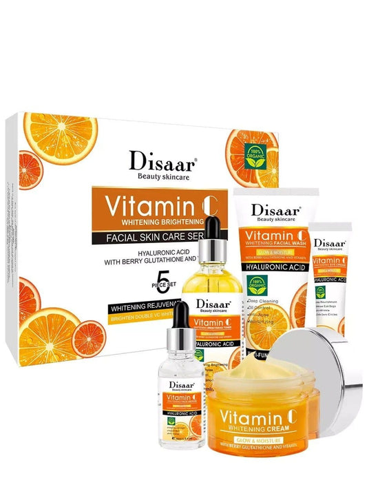 Vitamin C Whitening Brightening Facial Skin Care Series 5 Piece Set